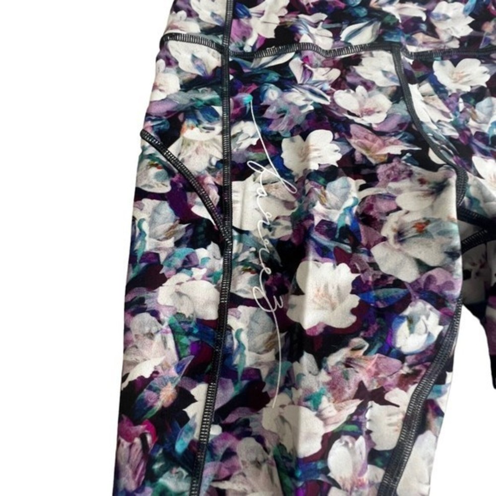 Lululemon Womens Mid Rise Full Length‎ Floral Everlux In Movement Tight 25" 4 - Picture 5 of 10